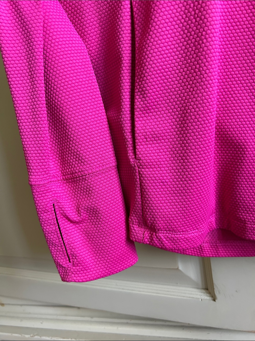 Tommy Bahama Racquet and Paddle bright pink 1/4 Zip Performance Top. Like new. S - Picture 10 of 10